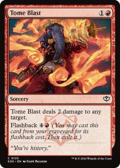 2026 Magic: The Gathering: Secrets of Strixhaven (SOS) - Tome Blast (#135, Common)