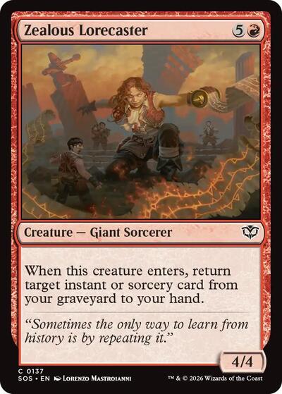 2026 Magic: The Gathering: Secrets of Strixhaven (SOS) - Zealous Lorecaster (#137, Common)