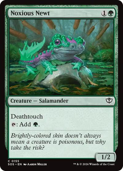 2026 Magic: The Gathering: Secrets of Strixhaven (SOS) - Noxious Newt (#155, Common)