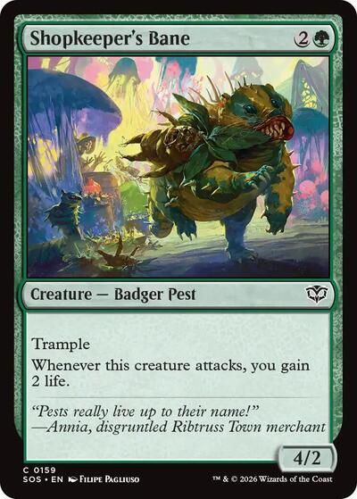 2026 Magic: The Gathering: Secrets of Strixhaven (SOS) - Shopkeepers Bane (#159, Common)