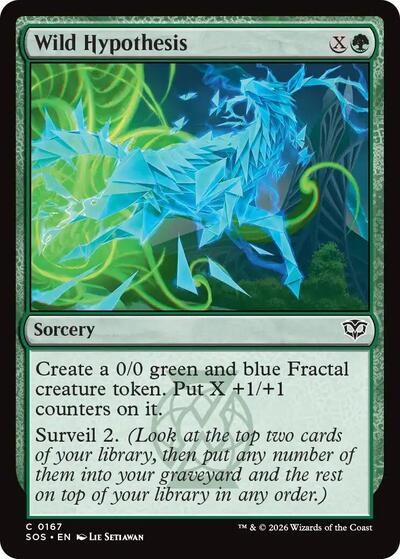 2026 Magic: The Gathering: Secrets of Strixhaven (SOS) - Wild Hypothesis (#167, Common) (, Near Mint)