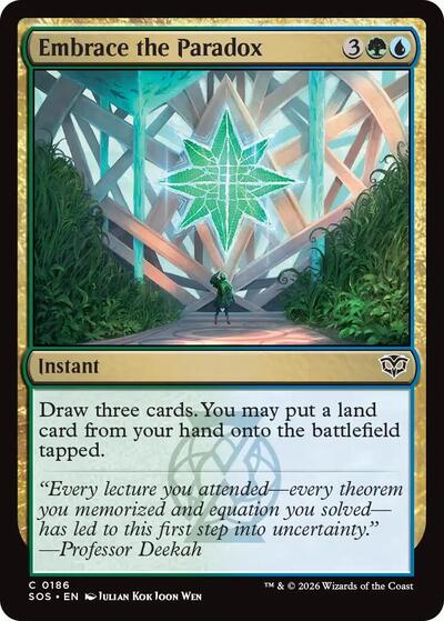 2026 Magic: The Gathering: Secrets of Strixhaven (SOS) - Embrace the Paradox (#186, Common)