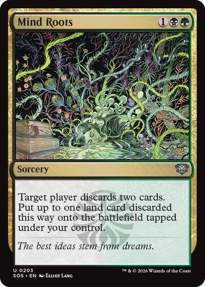 2026 Magic: The Gathering: Secrets of Strixhaven (SOS) - Mind Roots (#203, Uncommon) (, Near Mint)