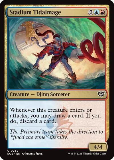 2026 Magic: The Gathering: Secrets of Strixhaven (SOS) - Stadium Tidalmage (#232, Common)