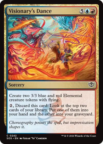 2026 Magic: The Gathering: Secrets of Strixhaven (SOS) - Visionarys Dance (#242, Common)