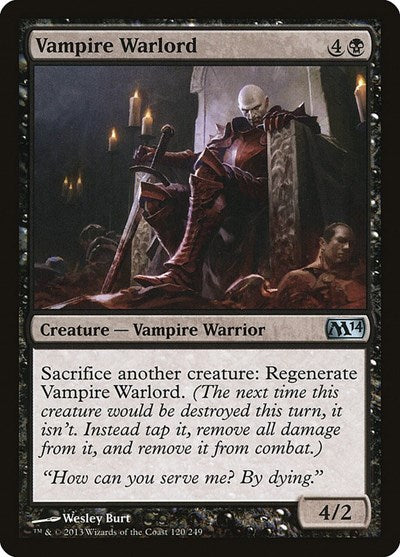 2013 Magic: The Gathering: Magic 2014 (M14) (M14) - Vampire Warlord (#120, Uncommon)