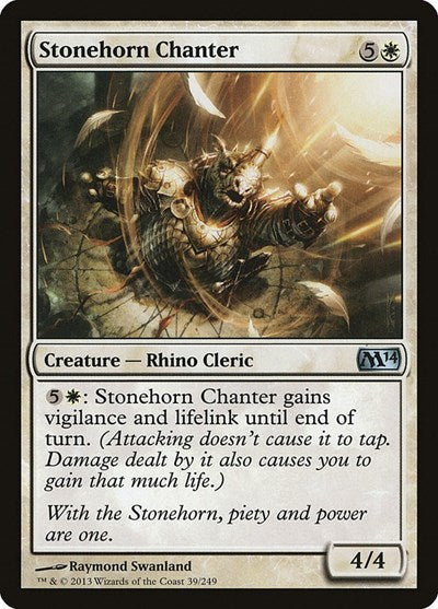 2013 Magic: The Gathering: Magic 2014 (M14) (M14) - Stonehorn Chanter (#39, Uncommon)