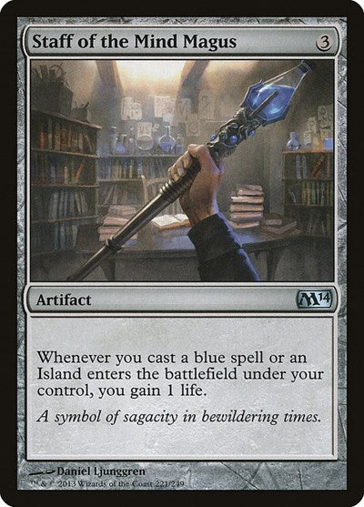 2013 Magic: The Gathering: Magic 2014 (M14) (M14) - Staff of the Mind Magus (#221, Uncommon) (, Near Mint)