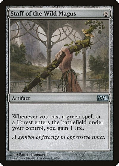 2013 Magic: The Gathering: Magic 2014 (M14) (M14) - Staff of the Wild Magus (#223, Uncommon) (, Near Mint)
