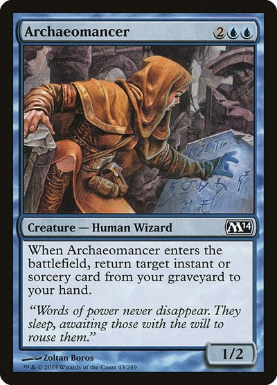 2013 Magic: The Gathering: Magic 2014 (M14) (M14) - Archaeomancer (#43, Common) (, Near Mint)