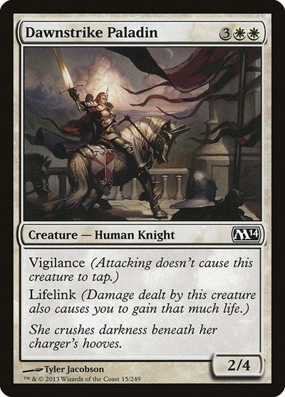 2013 Magic: The Gathering: Magic 2014 (M14) (M14) - Dawnstrike Paladin (#15, Common) (, Near Mint)