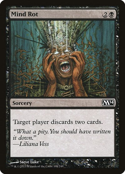 2013 Magic: The Gathering: Magic 2014 (M14) (M14) - Mind Rot (#106, Common) (, Near Mint)