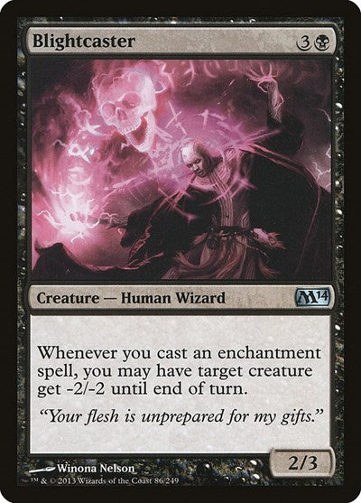 2013 Magic: The Gathering: Magic 2014 (M14) (M14) - Blightcaster (#86, Uncommon) (, Near Mint)