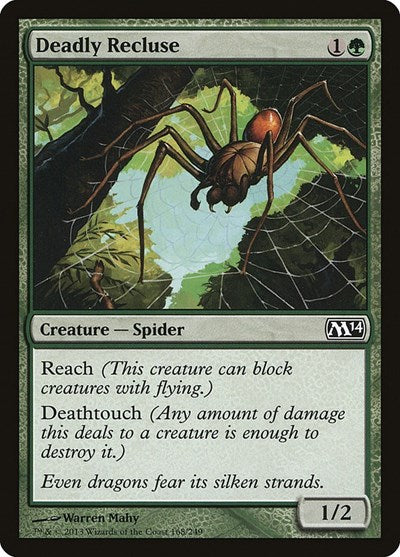 2013 Magic: The Gathering: Magic 2014 (M14) (M14) - Deadly Recluse (#168, Common) (, Near Mint)