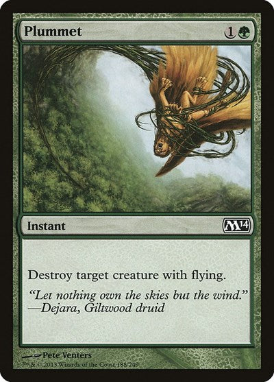 2013 Magic: The Gathering: Magic 2014 (M14) (M14) - Plummet (#188, Common) (, Near Mint)