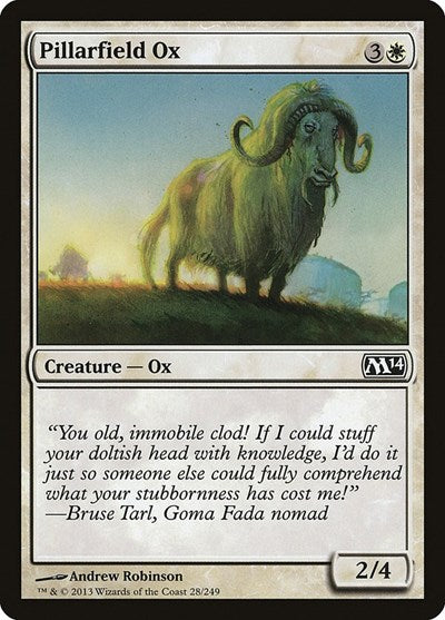 2013 Magic: The Gathering: Magic 2014 (M14) (M14) - Pillarfield Ox (#28, Common) (, Near Mint)