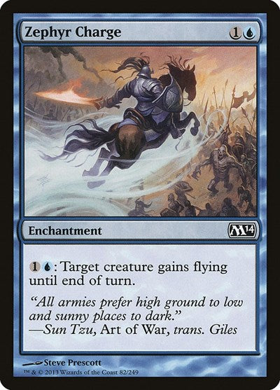 2013 Magic: The Gathering: Magic 2014 (M14) (M14) - Zephyr Charge (#82, Common)