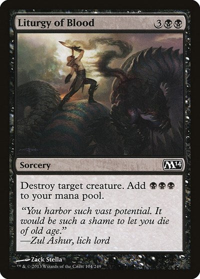 2013 Magic: The Gathering: Magic 2014 (M14) (M14) - Liturgy of Blood (#104, Common) (, Lightly Played)