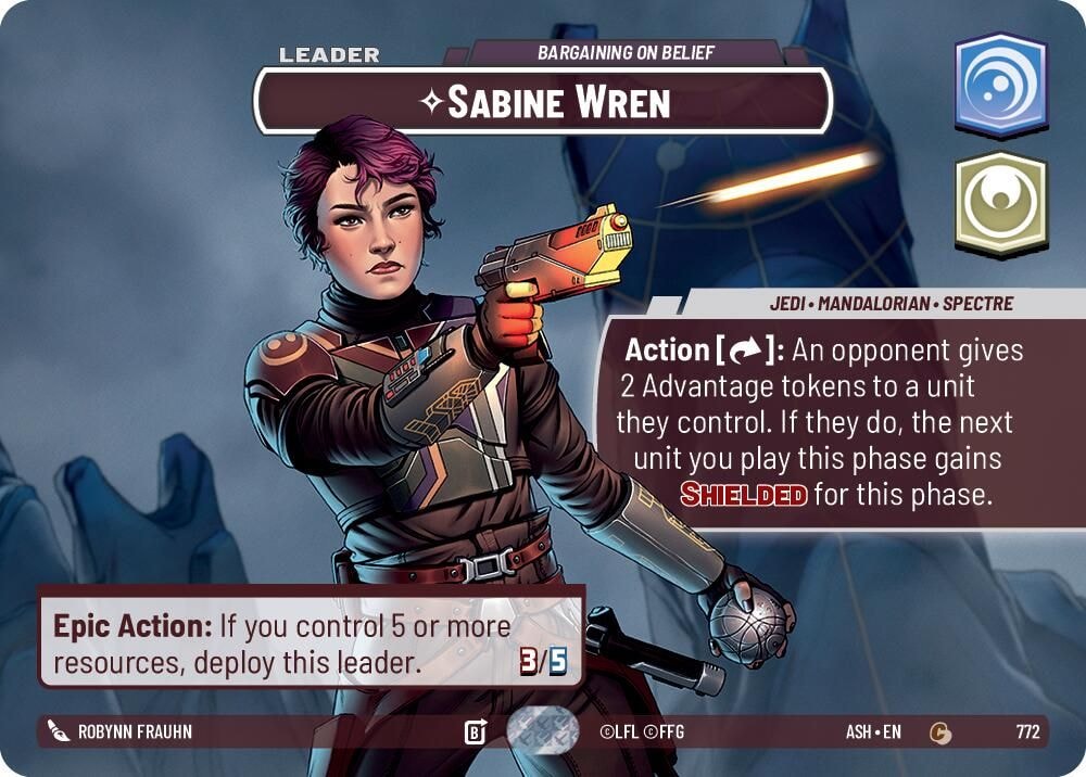 2026 Star Wars: Unlimited: Ashes of the Empire (ASH) - Sabine Wren - Bargaining on Belief (Showcase) (#772, Common) (Foil, Near Mint)