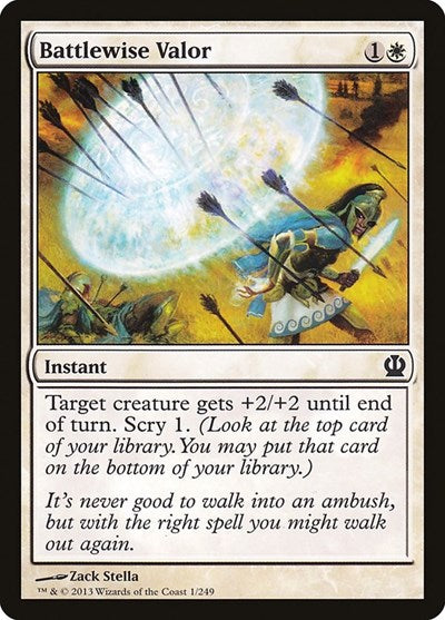 2013 Magic: The Gathering: Theros (THS) - Battlewise Valor (#1, Common) (, Near Mint)