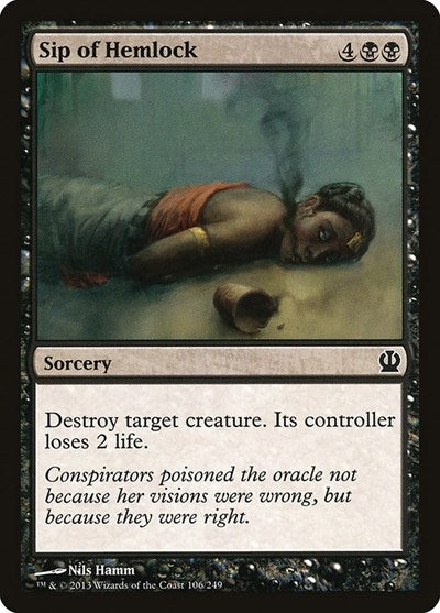2013 Magic: The Gathering: Theros (THS) - Sip of Hemlock (#106, Common) (Foil, Near Mint)
