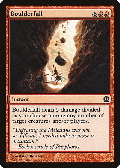 2013 Magic: The Gathering: Theros (THS) - Boulderfall (#115, Common)