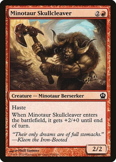 2013 Magic: The Gathering: Theros (THS) - Minotaur Skullcleaver (#130, Common)