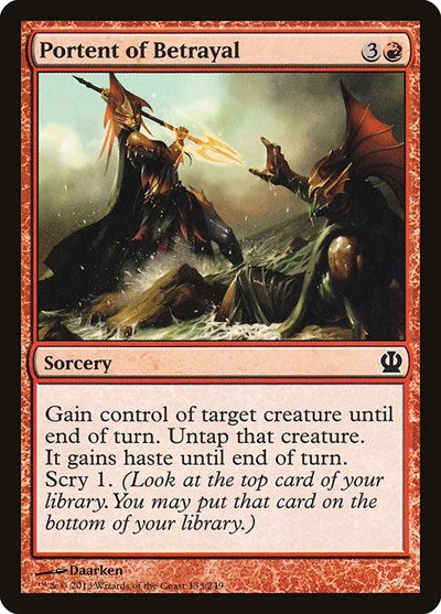 2013 Magic: The Gathering: Theros (THS) - Portent of Betrayal (#133, Common) (, Near Mint)