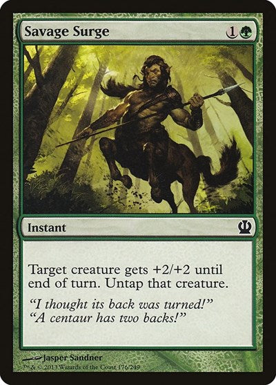 2013 Magic: The Gathering: Theros (THS) - Savage Surge (#176, Common) (, Near Mint)