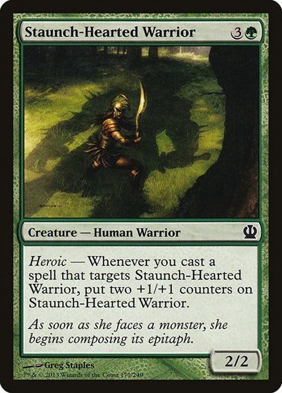 2013 Magic: The Gathering: Theros (THS) - Staunch Hearted Warrior (#179, Common)
