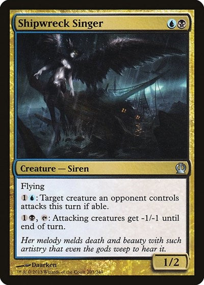 2013 Magic: The Gathering: Theros (THS) - Shipwreck Singer (#203, Uncommon)