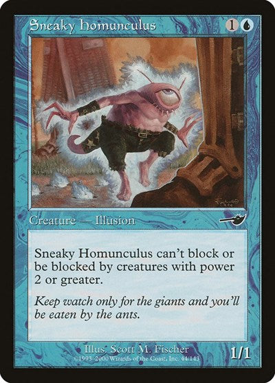 2000 Magic: The Gathering: Nemesis (NMS) - Sneaky Homunculus (#44, Common) (, Lightly Played)