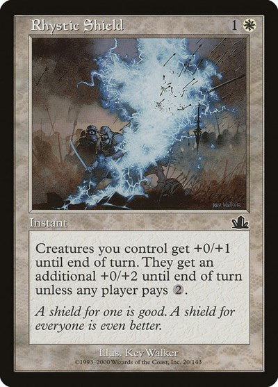 2000 Magic: The Gathering: Prophecy (PCY) - Rhystic Shield (#20, Common) (, Near Mint)
