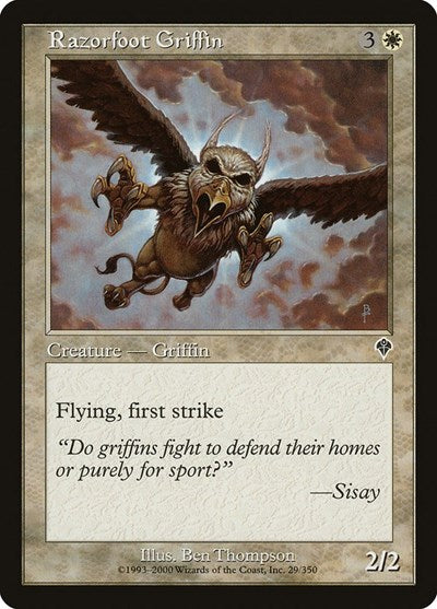 2000 Magic: The Gathering: Invasion (INV) - Razorfoot Griffin (#29, Common) (, Near Mint)