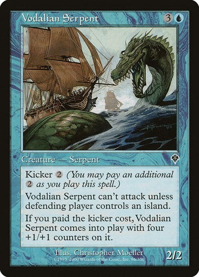 2000 Magic: The Gathering: Invasion (INV) - Vodalian Serpent (#86, Common) (, Lightly Played)