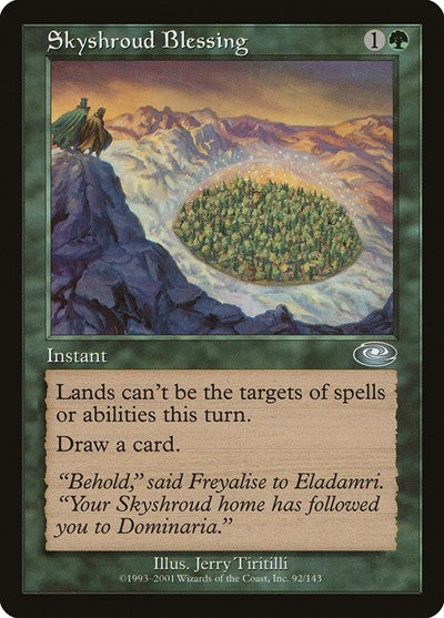 2001 Magic: The Gathering: Planeshift (PLS) - Skyshroud Blessing (#92, Uncommon) (, Lightly Played)