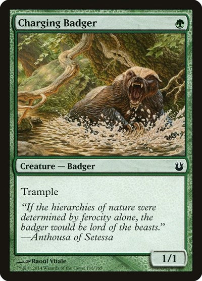 2014 Magic: The Gathering: Born of the Gods (BNG) - Charging Badger (#118, Common) (, Lightly Played)