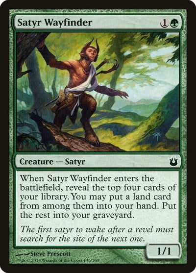 2014 Magic: The Gathering: Born of the Gods (BNG) - Satyr Wayfinder (#136, Common) (, Near Mint)