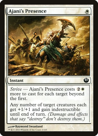 2014 Magic: The Gathering: Journey Into Nyx (JOU) - Ajanis Presence (#2, Common) (, Near Mint)