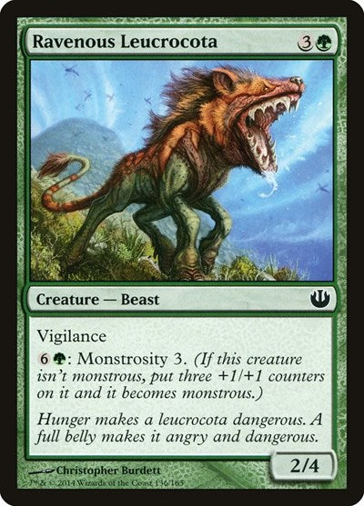2014 Magic: The Gathering: Journey Into Nyx (JOU) - Ravenous Leucrocota (#136, Common) (, Near Mint)