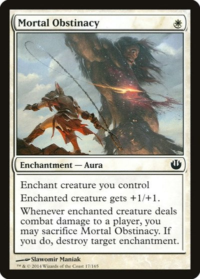2014 Magic: The Gathering: Journey Into Nyx (JOU) - Mortal Obstinacy (#17, Common) (, Near Mint)