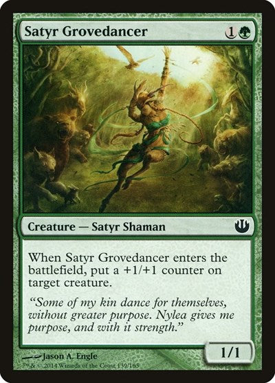 2014 Magic: The Gathering: Journey Into Nyx (JOU) - Satyr Grovedancer (#139, Common) (, Near Mint)