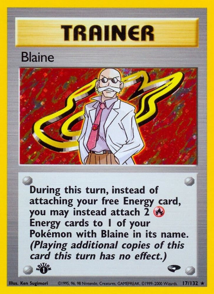 2000 Pokemon: Gym Challenge (G2) - Blaine (17) (#017/132, Holo Rare) (1st Edition Holofoil, Near Mint)