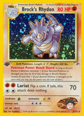 2000 Pokemon: Gym Heroes (G1) - Brocks Rhydon (#002/132, Holo Rare) (1st Edition Holofoil, Near Mint)