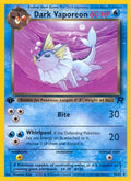 2000 Pokemon: Team Rocket (TR) - Dark Vaporeon (#45/82, Uncommon) (1st Edition, Lightly Played)