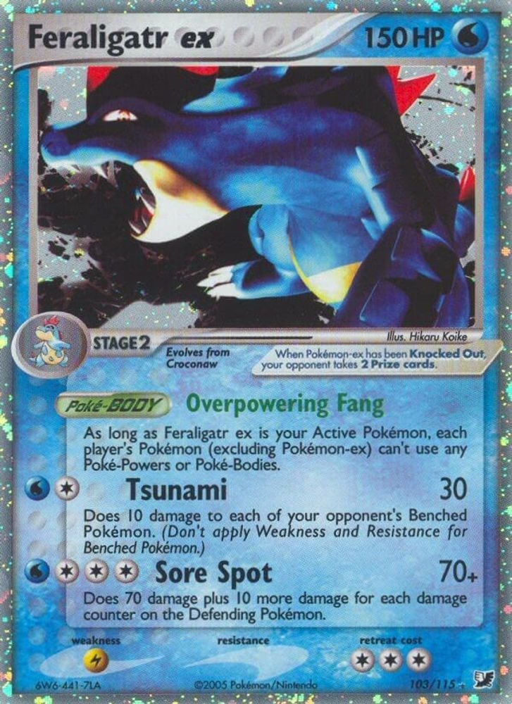 2005 Pokemon: EX Unseen Forces (UF) - Feraligatr ex (#103/115, Ultra Rare) (Holofoil, Near Mint)