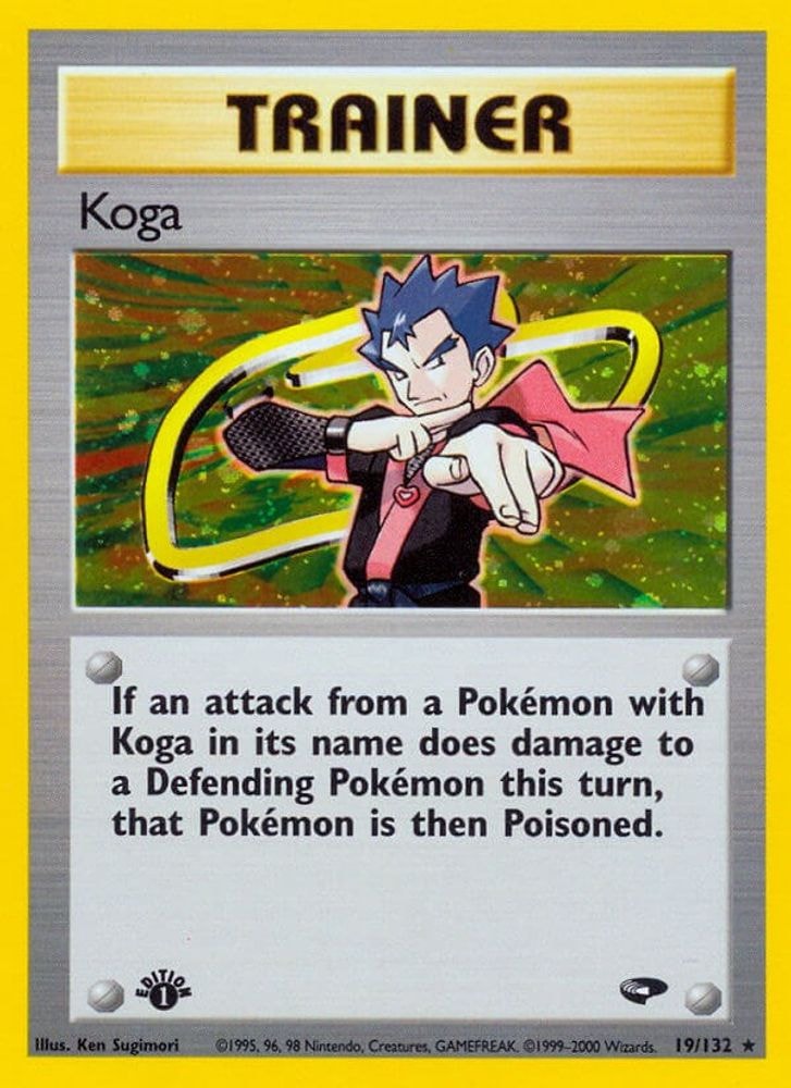 2000 Pokemon: Gym Challenge (G2) - Koga (19) (#019/132, Holo Rare) (1st Edition Holofoil, Near Mint)