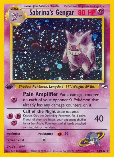 2000 Pokemon: Gym Heroes (G1) - Sabrinas Gengar (#014/132, Holo Rare) (1st Edition Holofoil, Near Mint)