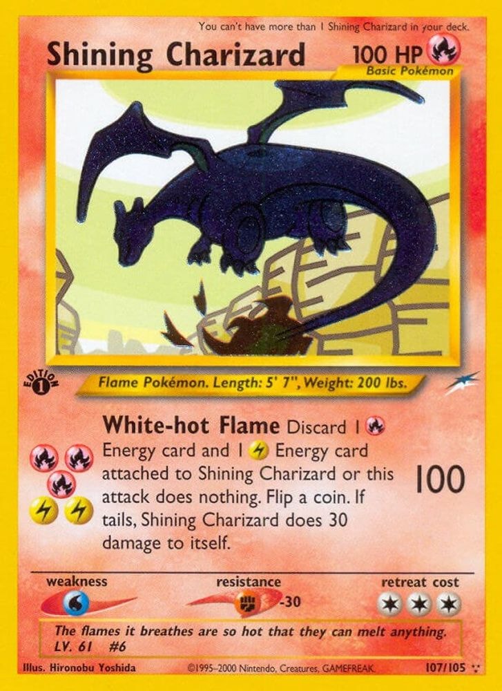 2002 Pokemon: Neo Destiny (N4) - Shining Charizard (#107/105, Secret Rare) (1st Edition Holofoil, Near Mint)
