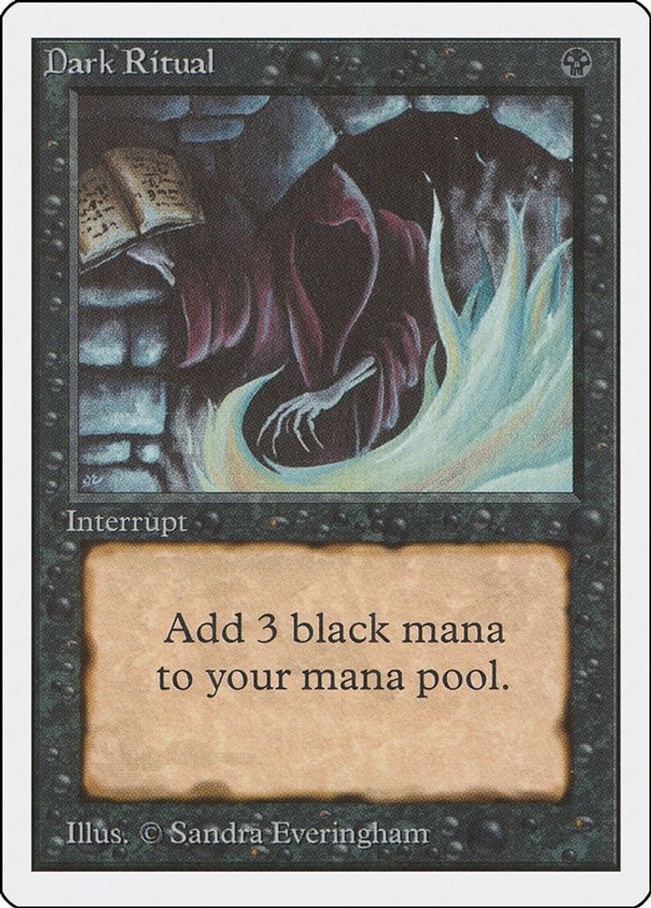 1993 Magic: The Gathering: Unlimited Edition (2ED) - Dark Ritual (#99, Common) (, Near Mint)
